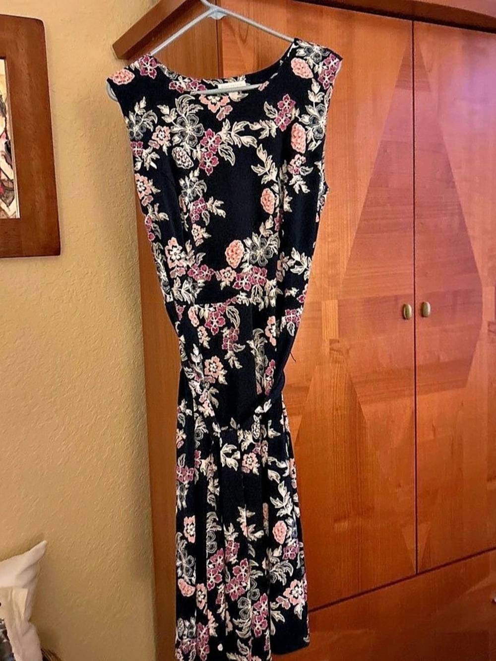 Charter Club Floral Maxi Dress in Black & Pink Size XL